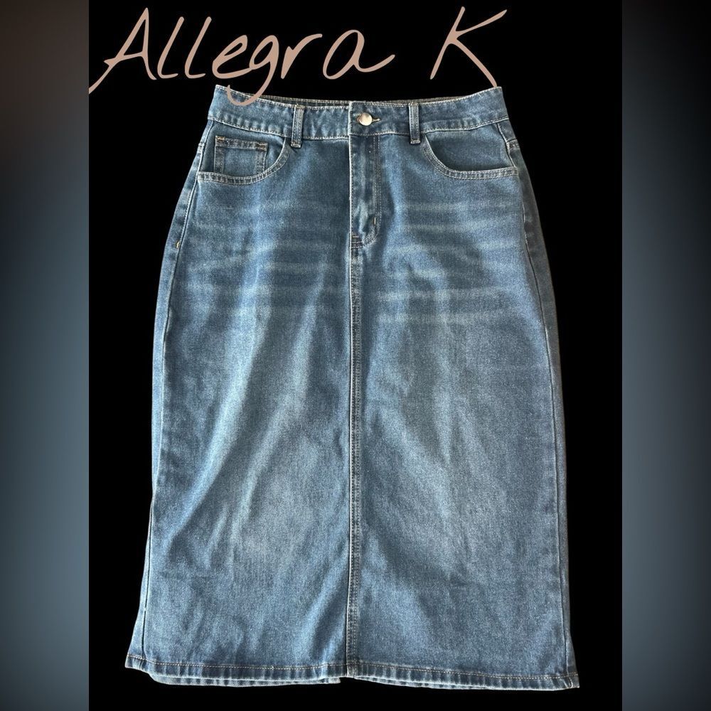 Allegra K Blue Denim Skirt size Medium